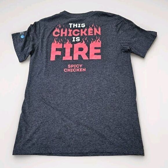 Dark Gray Mens Large Wendy's Graphic T-Shirt Barco Uniforms Logo Employee - Picture 1 of 12
